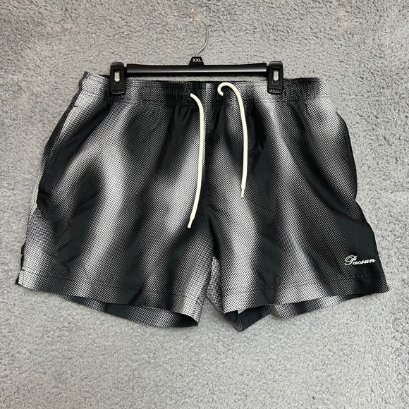 PacSun Other - Pacsun Mens Swim Trunks Shorts Black White Dot Print Drawstring L